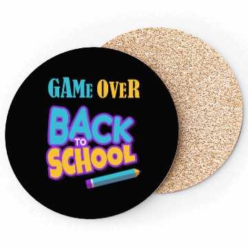 Discover Game Over Back To School Coasters