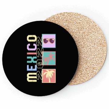 Discover Mexico 2022 Coasters, Mexican Sunglasses Palm Tree
