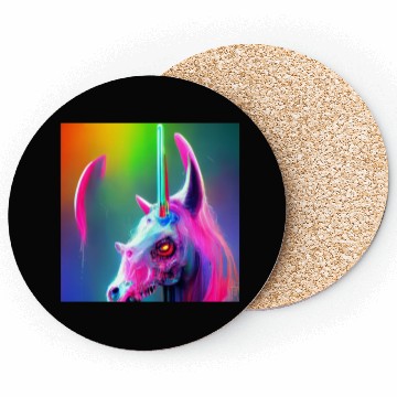 Discover Heavy metal rainbow ultra unicorn Coasters