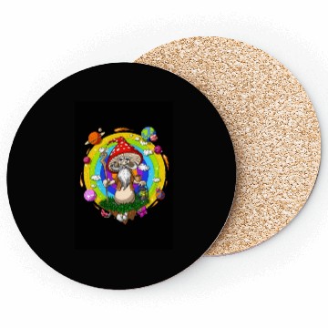 Discover Psychedelic Hippie Mushroom Wizard Coasters