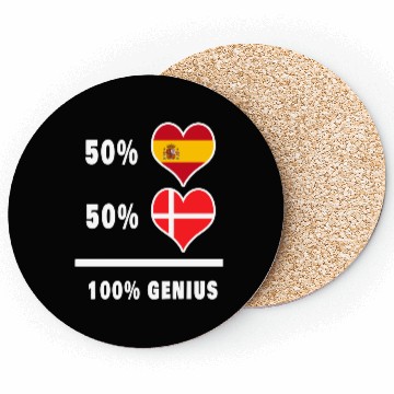 Discover Denmark and Spain Genius / gift Coasters