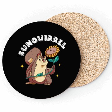 Discover Sunquirrel Squirrel & Sunflower-Themed Leisure Coasters