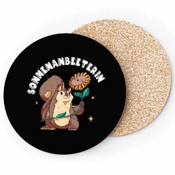 Discover Sonnenanbeeterin Squirrel & Sunflower-Themed Coasters