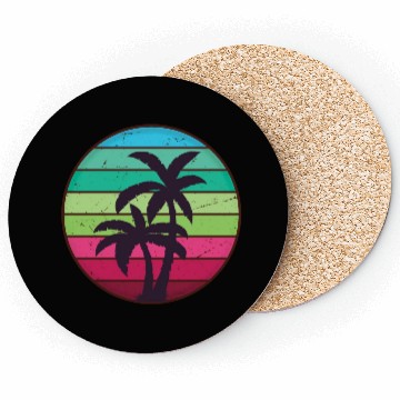 Discover Palm Tree Tropical Beach Coasters