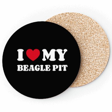 Discover I Love My Beagle Pit Coasters