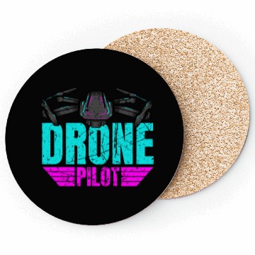 Discover Drone Drone Pilot Drone Operator Quadrocopter Coasters