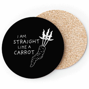 Discover straight like a carrot - white uni II Coasters