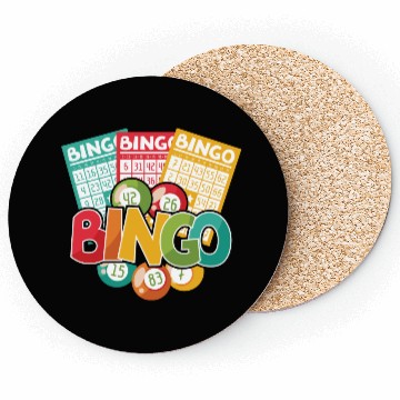 Discover Fun Lucky Bingo Gambling Night Balls Cards T Coasters