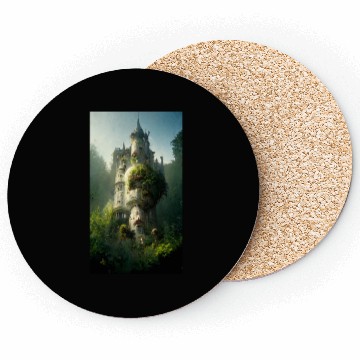 Discover An old abandoned castle in the jungle. Green Coasters