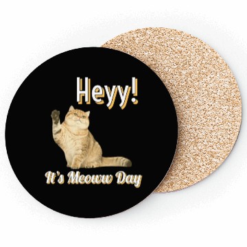 Discover Meow international cat day 2022 Coasters