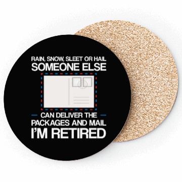 Discover Retired Postal Worker Retirement Mailman Postman Coasters