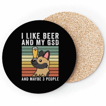 Discover I Like Beer And My German Shepherd Coasters
