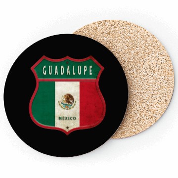 Discover Guadalupe Mexico crest design Coasters