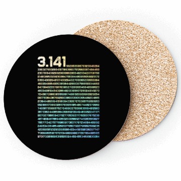 Discover 3.14 Math Physics Irrational Number 3.14 Pi Day Coasters