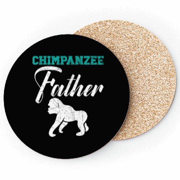 Discover Chimpanzee Father Monkey Wildlife Animal Zookeeper Coasters