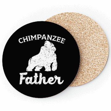 Discover Chimpanzee Father Monkey Wildlife Animal Zookeeper Coasters