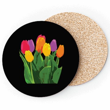 Discover Tulip Garden Gardening Coasters