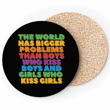 Discover Gay Pride Lesbian LGBT Rainbow Bigger problems Coasters