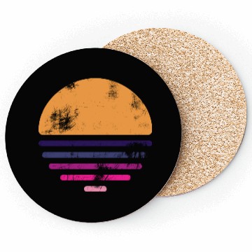 Discover Retro Vintage Sunset Car Style Sun Sunshine Coasters