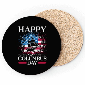 Discover Happy Columbus Day Christopher Columbus Navigator Coasters