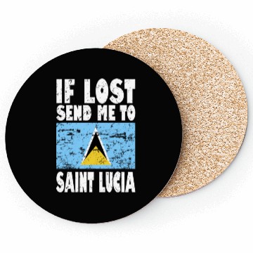 Discover Saint Lucia Flag Saying Coasters