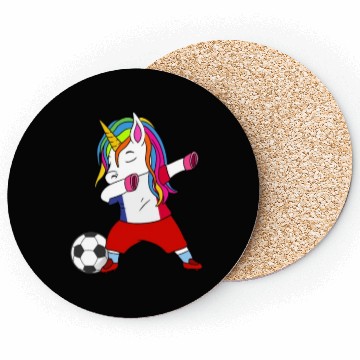 Discover France Soccer Dabbing Gift Coasters
