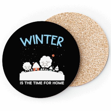 Discover Winter Is The Time For Home Snow Winter Season Coasters
