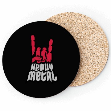 Discover Heavy metal logo hand Coasters