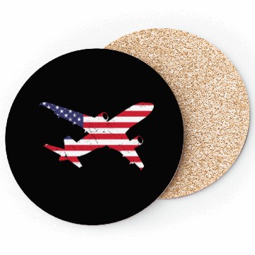 Discover American Flag Airplane Stars And Stripes Coasters