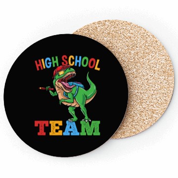 Discover High School Team T-Rex Dinosaur Boys Coasters