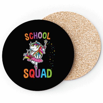 Discover School Squad Unicorn Back To School Coasters