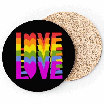 Discover Lgbtq Gay Pride Month Rainbow Love Is Love Coasters