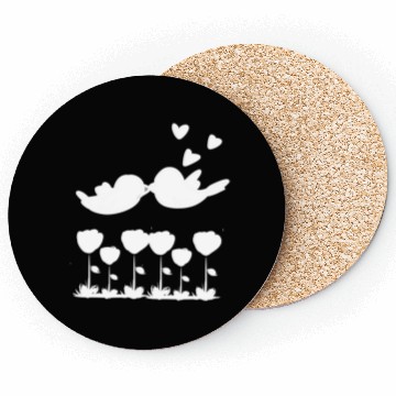Discover love bird animals nature flowers Coasters