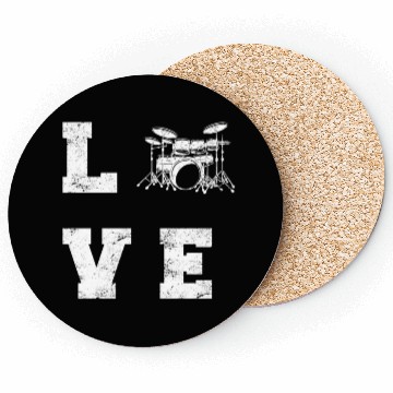 Discover Love Percussion Drums Funny Drummer Band Music Dru Coasters