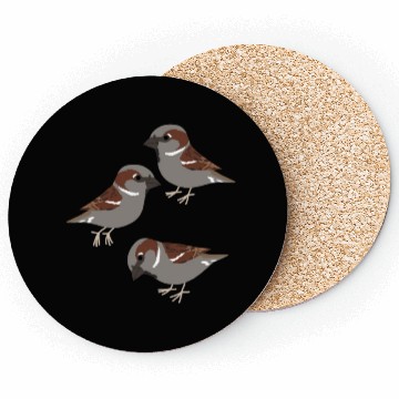 Discover Colorful Splash Flying Bird Sparrow Coasters