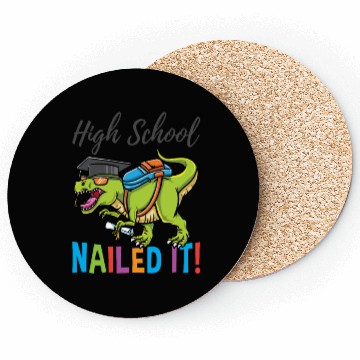 Discover High School Nailed It Dinosaur Graduation Coasters