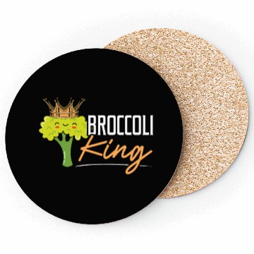Discover Broccoli King Broccoholic Vegetable Vegetarian Coasters