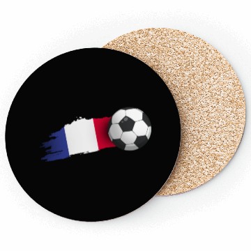 Discover France Soccer Ball Gift Coasters