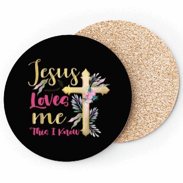 Discover Jesus Loves Me This I Know Easter Day Quotes Coasters