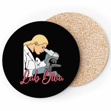 Discover Lab Diva Chemist Laboratory Technician Science Coasters