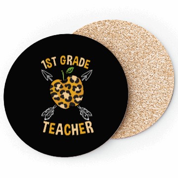 Discover 1st Grade Back To School Teacher Leopard Print Coasters