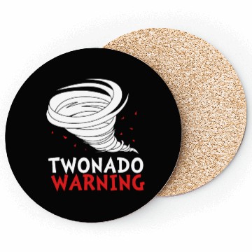 Discover Funny 2nd Bday Twonado Warning Tornado Birthday Coasters