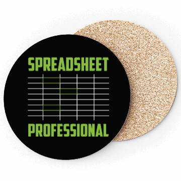 Discover Spreadsheet Professional Accounting Work Table Coasters