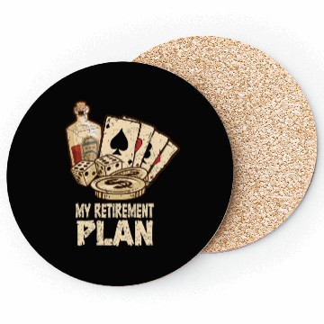Discover Poker Player Retirement Plan Playing Poker Coasters