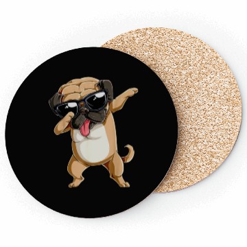 Discover Dabbing Pug Dog Lover Coasters