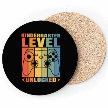 Discover Back to School Kindergarten Level Unlocked Gamer Coasters