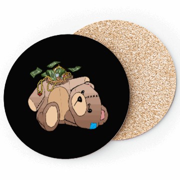 Discover Money Teddy Bear Riches Coasters