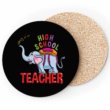 Discover Back To School Elephant High School Teacher Coasters