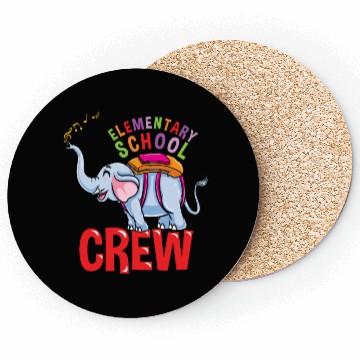 Discover Back To School Elephant Elementary School Crew Coasters