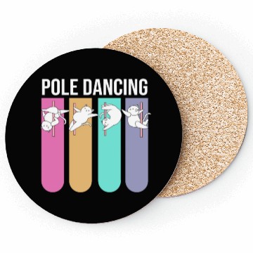 Discover Cute Pole Dancing For Women Pole Dancing Cat Coasters